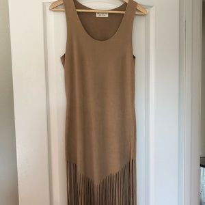 Suede fringe dress